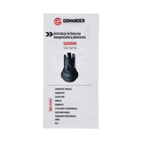 Kompensator płomienia Gomander Quadron Evo 7,62 M14x1 LH Gomander