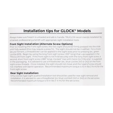 Trytowe przyrządy celownicze TruGlo TG231G1C do pistoletów Glock TruGlo