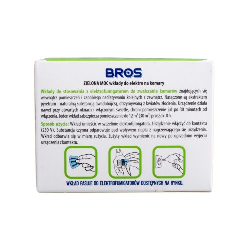 Wkłady Bros do elektro 20 szt. zielona moc kompatybilne z odstraszaczami Nitecore Bros