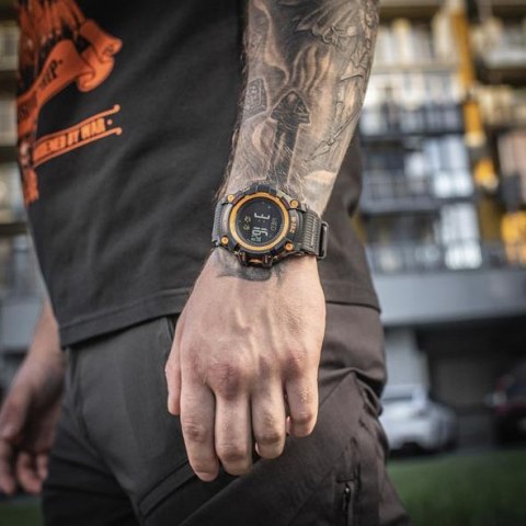 Zegarek M-Tac taktyczny Adventure czarno-pomarańczowy M-Tac