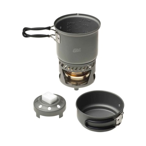 Zestaw do gotowania, turystyczny Esbit Cookset 985 ml z palnikiem spirytusowym Esbit