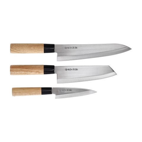 Zestaw noży kuchennych Satake Megumi Szefa kuchni / Santoku Bunka / nóż uniwersalny Satake