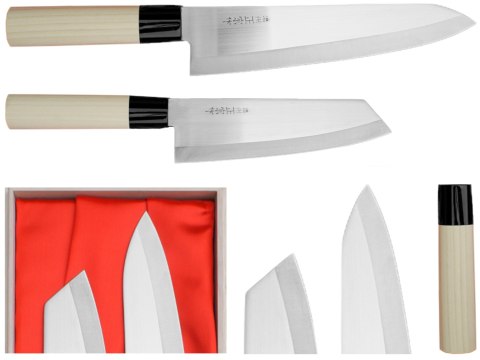 Zestaw noży kuchennych Satake Megumi nóż Bunka / Szefa kuchni Satake