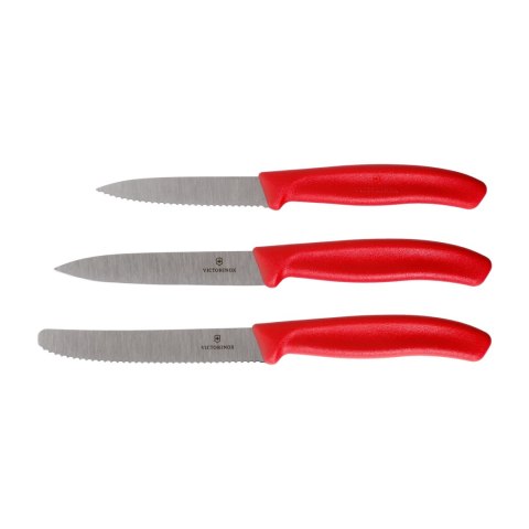Zestaw noży kuchennych Victorinox Swiss Classic 6.7111.34C1 3 szt. czerwony Victorinox