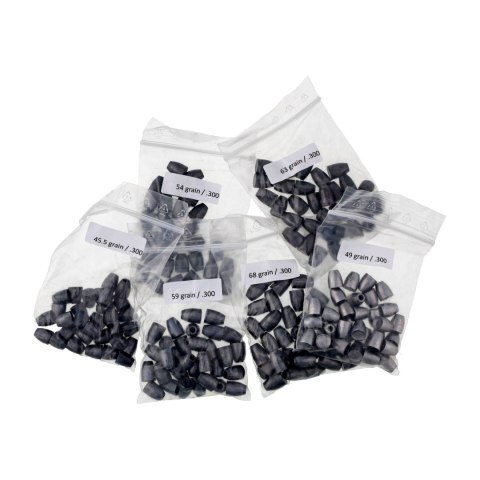 Zestaw testowy ZAN slug .30 (7,62mm) - 6x30szt- 30sztuk z każdej gramatury (8 gramatur) paczce ZAN