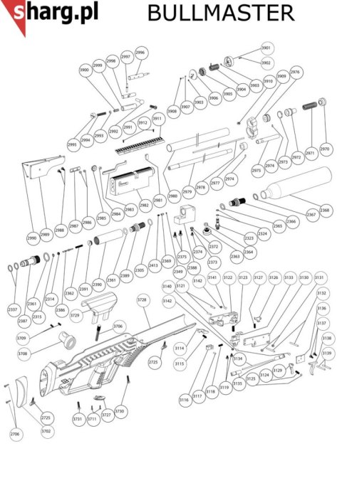 Iglica zaworu do wiatrówki Hatsan BullMaster, Barrage, Galatian (2386 HP) Hatsan Arms