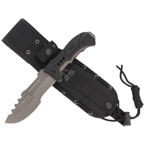 Nóż K25 Charlie I Black-Grey Aluminium, Titanium Coated (32123) K25 by Martinez Albainox
