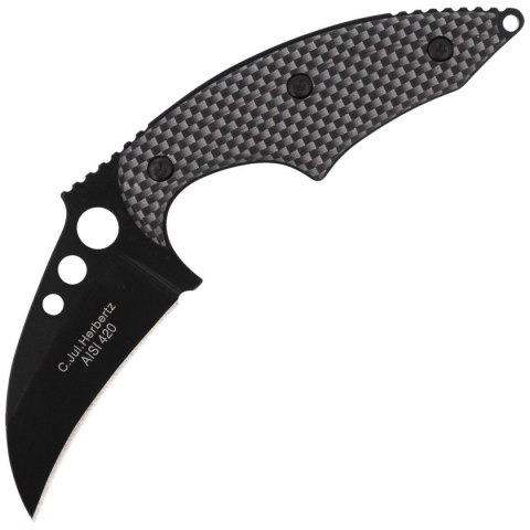 Nóż na szyję Herbertz Solingen Neck Knife Black / Grey Aluminium, Black Coating (575706) Herbertz GmbH