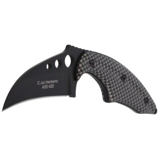 Nóż na szyję Herbertz Solingen Neck Knife Black / Grey Aluminium, Black Coating (575706) Herbertz GmbH