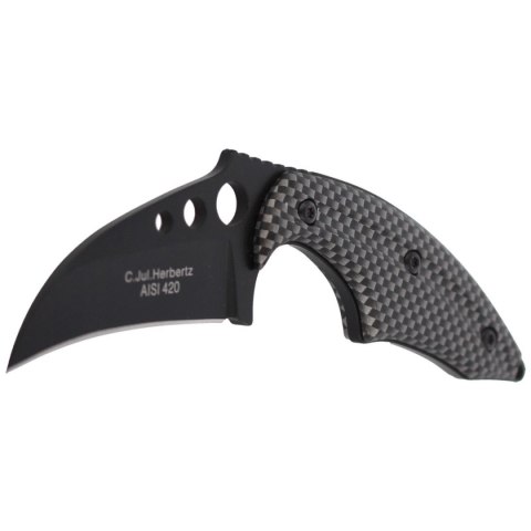 Nóż na szyję Herbertz Solingen Neck Knife Black / Grey Aluminium, Black Coating (575706) Herbertz GmbH