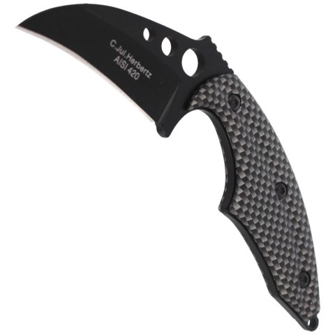Nóż na szyję Herbertz Solingen Neck Knife Black / Grey Aluminium, Black Coating (575706) Herbertz GmbH