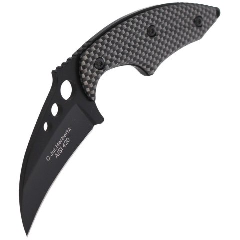 Nóż na szyję Herbertz Solingen Neck Knife Black / Grey Aluminium, Black Coating (575706) Herbertz GmbH
