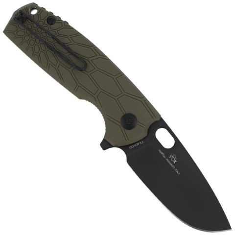 Nóż składany Fox Core OD Green FRN, Cerakote Black N690 by Jesper Voxnaes (FX-604 OD) FOX