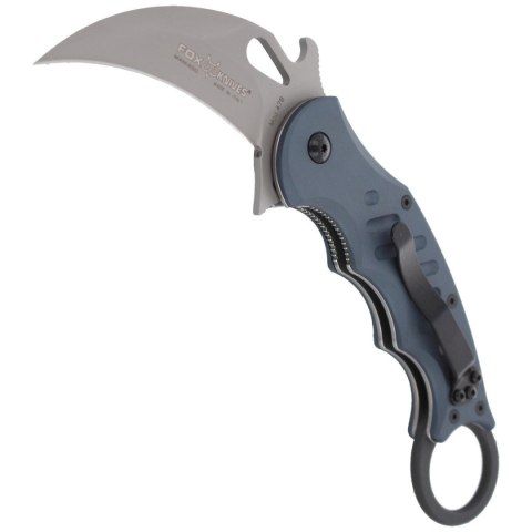 Nóż składany Fox Karambit w/ Emerson Wave Grey Aluminium, Sandblasted N690Co (478) FOX