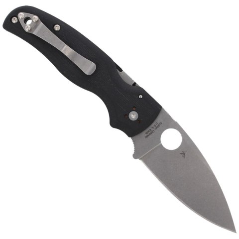 Nóż składany Spyderco Shaman Black G10, Stonewashed CPM S30V by Sal Glesser (C229GP) Spyderco Inc.