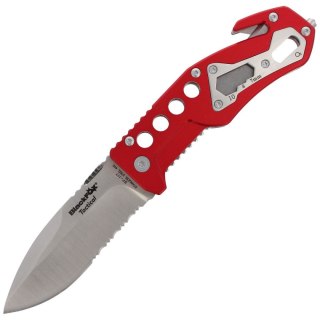 Nóż składany ratowniczy BlackFox Aluminium Red Rescue Folder (BF-117) FOX