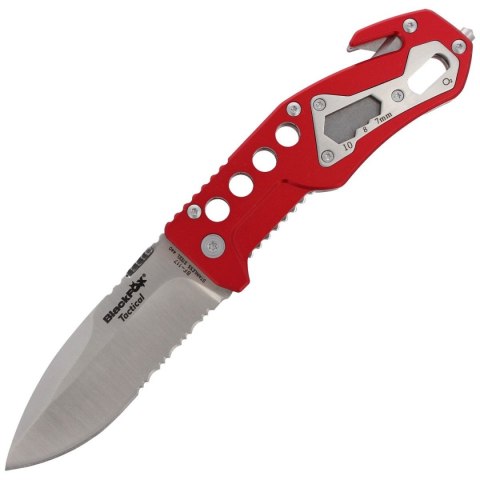 Nóż składany ratowniczy BlackFox Aluminium Red Rescue Folder (BF-117) FOX