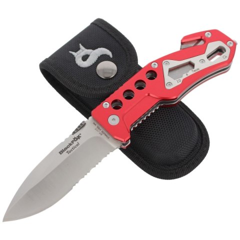Nóż składany ratowniczy BlackFox Aluminium Red Rescue Folder (BF-117) FOX