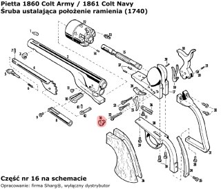 Śruba ustalająca położenie ramienia Rew. Pietta Pietta Firearms