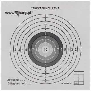 Tarcze strzeleckie Sharg 140x140mm 100szt (100-01) Sharg