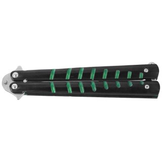 Nóż motylkowy Third Decor Habitat Balisong Black/Green Stainless Steel, Satin 420 (16071V) Decor Habitat