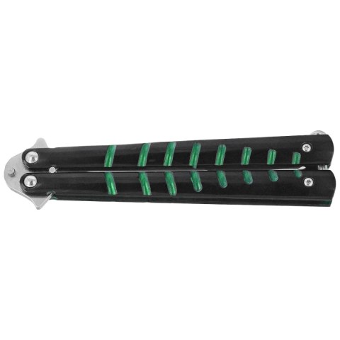 Nóż motylkowy Third Decor Habitat Balisong Black/Green Stainless Steel, Satin 420 (16071V) Decor Habitat