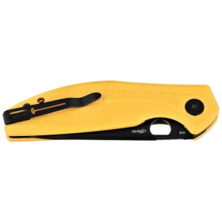 Nóż składany Bestechman Angry Owl Yellow G10, Black PVD D2 by Keanu Alfaro (BMK12A-2) Bestechman by Bestech Knives