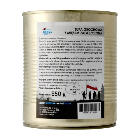Zupa Arpol grochowa z mięsem zagęszczona 850 g Arpol