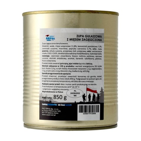 Zupa Arpol gulaszowa z mięsem zagęszczona 850 g Arpol