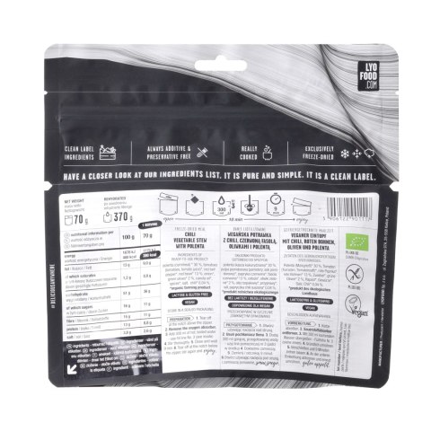 Żywność liofilizowana LYOFOOD Chili sin Carne 370 g LYOFOOD