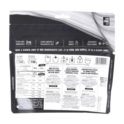 Żywność liofilizowana LYOFOOD Gulasz wieprzowy 500g LYOFOOD