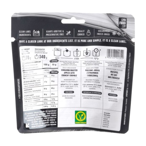 Żywność liofilizowana LYOFOOD Kruszonka z Jabłkiem 140 g LYOFOOD
