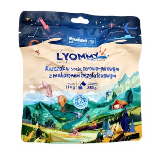 Żywność liofilizowana Lyommy Kurczak w sosie serowo-porowym z makaronem bezglutenowym 350 g Lyommy
