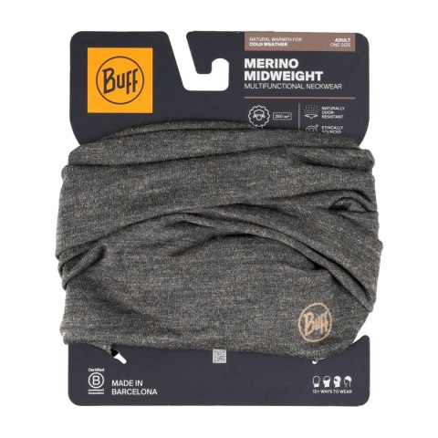Chusta wielofunkcyjna Buff Midweight Merino Wool - solid bark BUFF