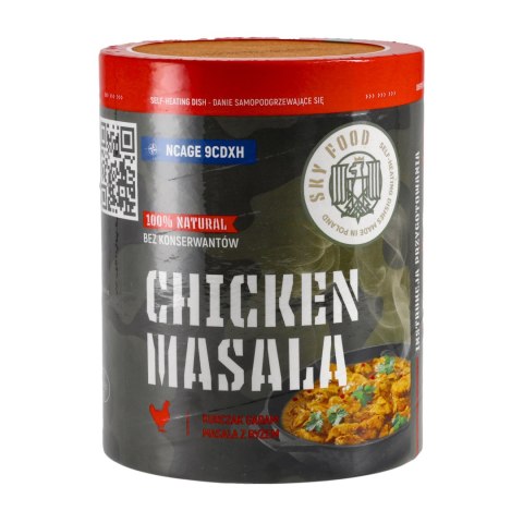 Danie samopodgrzewające SKYFOOD Kurczak garam masala z ryżem 400 g SKYFOOD