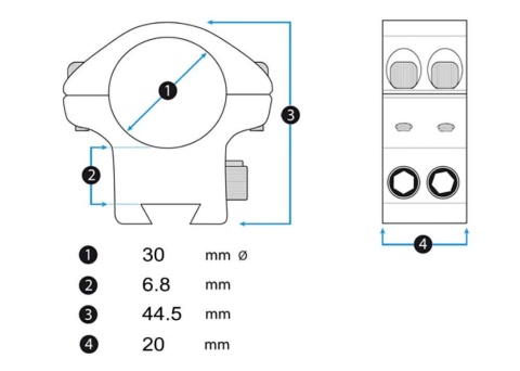 Montaż Mount Element Optics XT Mounts 30 mm Low Weaver/Picatinny