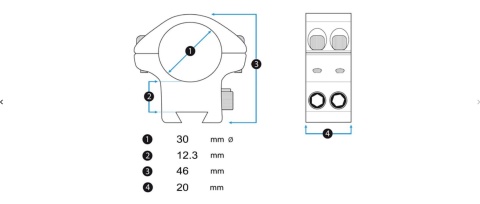 Montaż Mount Element Optics XT Mounts 30 mm Medium Dovetail