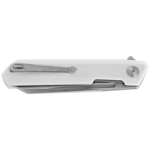 Nóż składany Bestechman Dundee Sheepfoot White G10, Grey PVD/Satin D2 by Ostap Hel (BMK09C) Bestechman by Bestech Knives