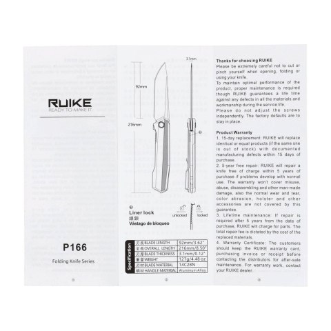 Nóż składany Ruike P166-AB Ruike