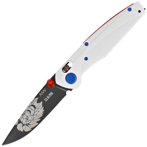Nóż składany ANV A100 BB Limited Edition No 13/100 White GRN, Black DLC Sleipner (ANVA100-036) ANV - Acta Non Verba Knives