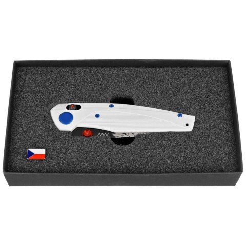Nóż składany ANV A100 1918 BB Limited Edition No 26/100 White GRN, Black DLC Sleipner (ANVA100-036) ANV - Acta Non Verba Knives