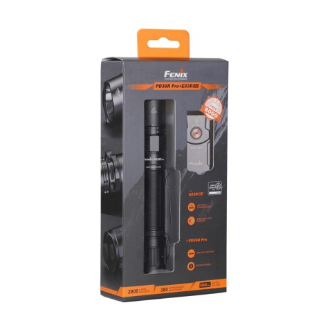 Zestaw latarek LED Fenix PD36R Pro i E03R V2.0 szara Fenix