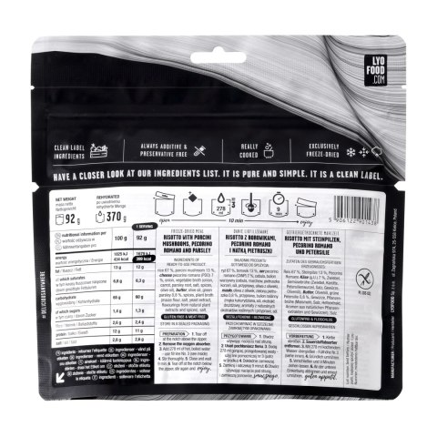 Żywność liofilizowana LYOFOOD Risotto z borowikami 370 g LYOFOOD