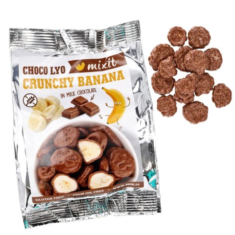 Chrupiące banany w czekoladzie Mixit do kieszeni 70 g Mixit