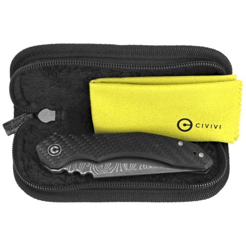 Nóż składany Civivi Bluetick CF Overlay on Black G10, Damascus by Bryan Montalvo (C23050-DS2) Civivi by WE Knife