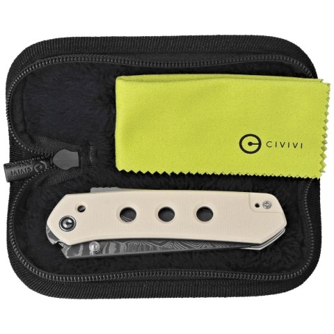 Nóż składany Civivi Vision FG Ivory G10, Damascus by Snecx Tan (C22036-DS1) Civivi by WE Knife
