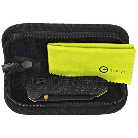 Nóż składany Civivi Yonder Black Burlap Micarta, Black Stonewashed 14C28N by Zac Whitmore (C23073B-2) Civivi by WE Knife