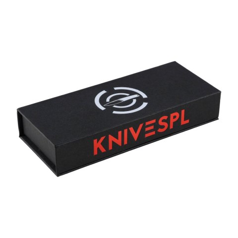 Nóż składany KNIVESPL The First Sandvik 14C28N, czerwone G10, czarna powłoka PVD KNIVESPL