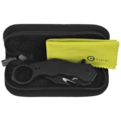 Nóż składany karambit Civivi Amaroq Black Aluminium, Black Stonewashed Nitro-V by Tony Sentmanat (C24018-2) Civivi by WE Knife