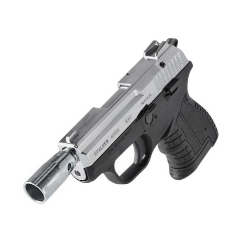 Pistolet hukowy alarmowo sygnałowy STALKER M906 BAS .22 Long Blank chrom błysk Stalker